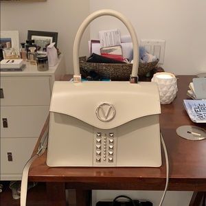 Valentino cream studded handbag